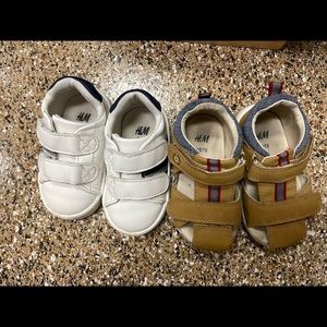 H&M 2 PAIR OF BABY BOY SHOES SIZE 2.5